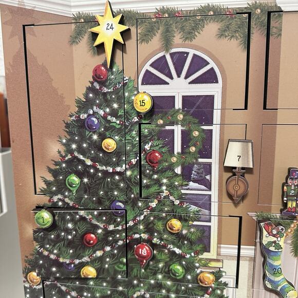 Byers Choice Ltd Traditions Fireside Wooden Advent Calendar 2003 Christmas - Picture 4 of 11